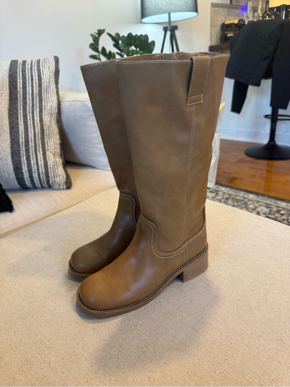 Universal Thread Mai Boots with Memory Foam Insole, Tan, Sz 8